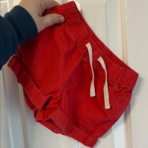 GAP Kids Red Elastic Waist Shorts